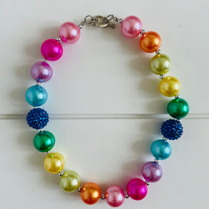 SHINY RAINBOW COLOR FUN BUBBLEGUM NECKLACE