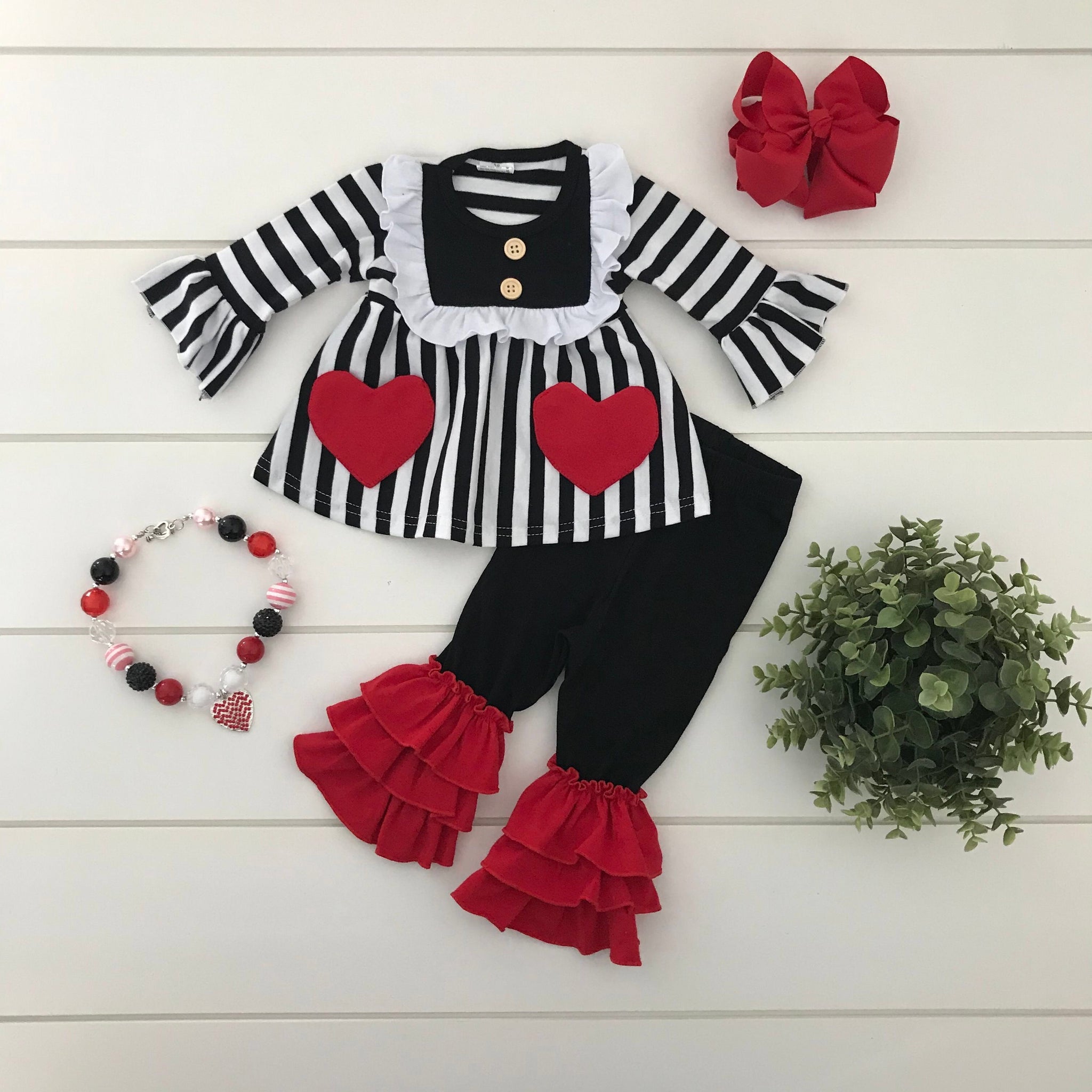I LOVE YOU HEART PANT SET