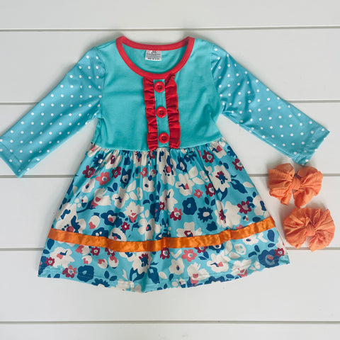 HENLEY TURQUOISE FLORAL DRESS