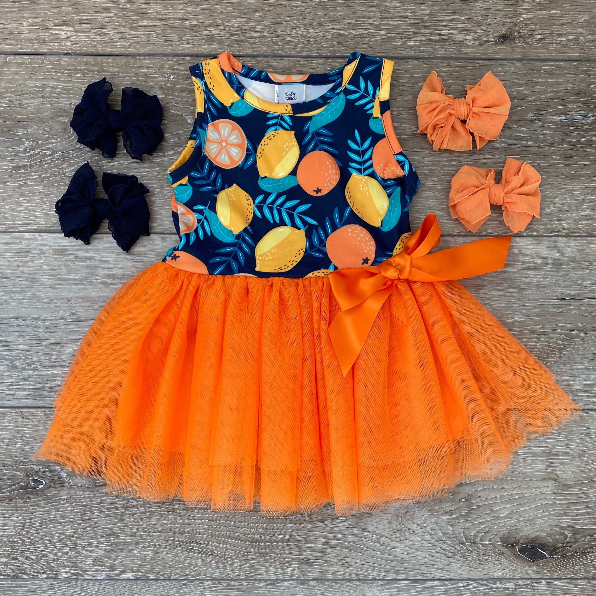 ORANGES AND LEMONS ORANGE TUTU DRESS