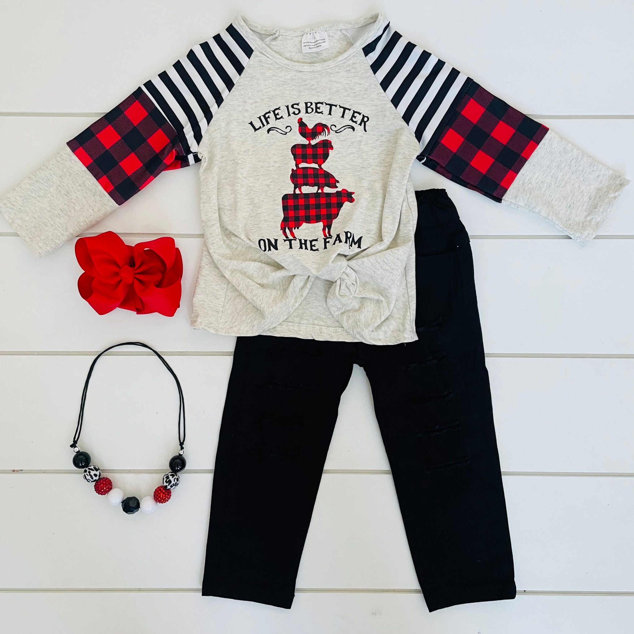LIFE IS BETTER ON THE FARM LONG SLEEVE TOP
