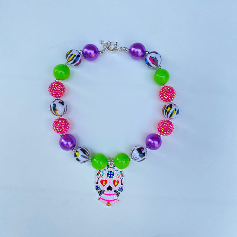 SKULL CANDY BUBBLEGUM NECKLACE