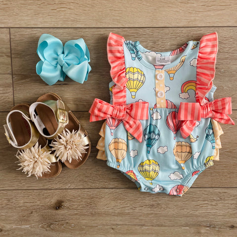 STRIPED HOT AIR BALLOON ROMPER