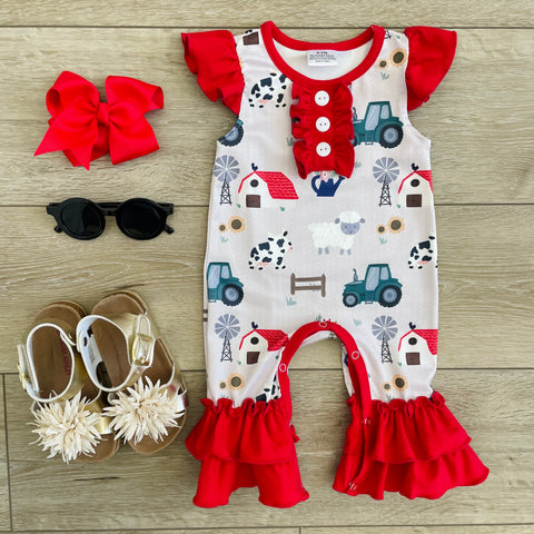 LIVING ON A FARM ROMPER
